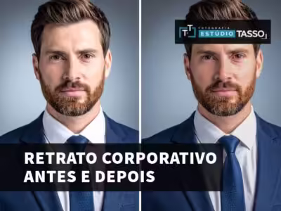 Retrato Corporativo Antes e Depois: O Que a Edição Profissional Realmente Transforma