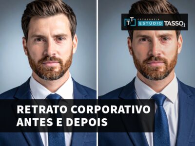 Retrato Corporativo Antes e Depois: O Que a Edição Profissional Realmente Transforma