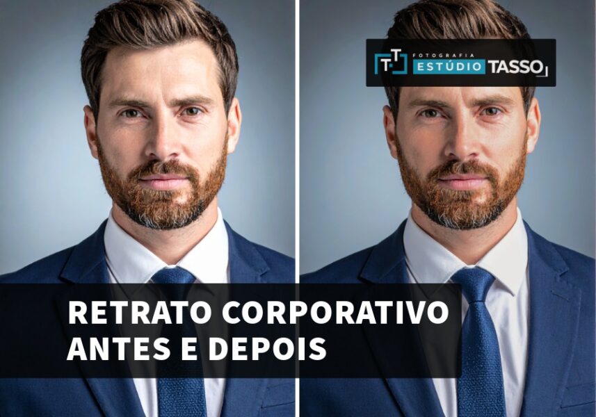 Retrato Corporativo Antes e Depois: O Que a Edição Profissional Realmente Transforma